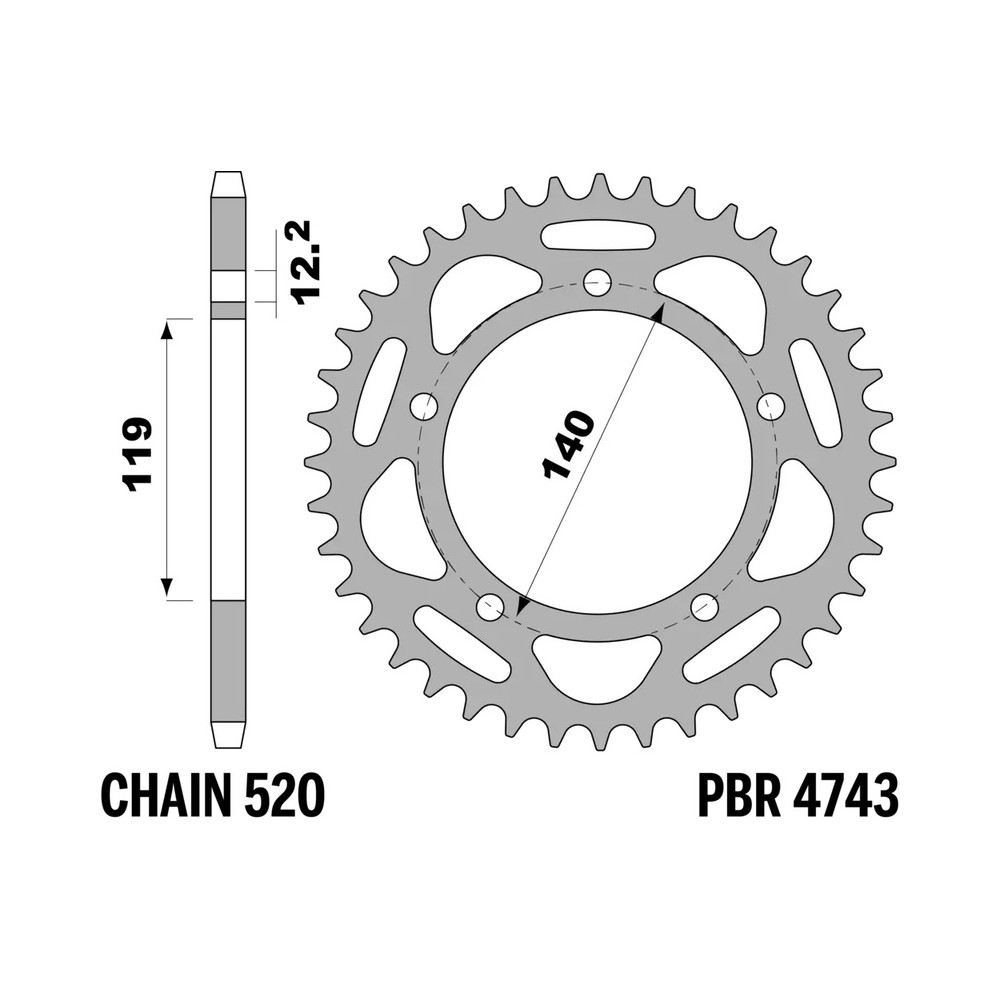 Couronne PBR alu renforcé - 520