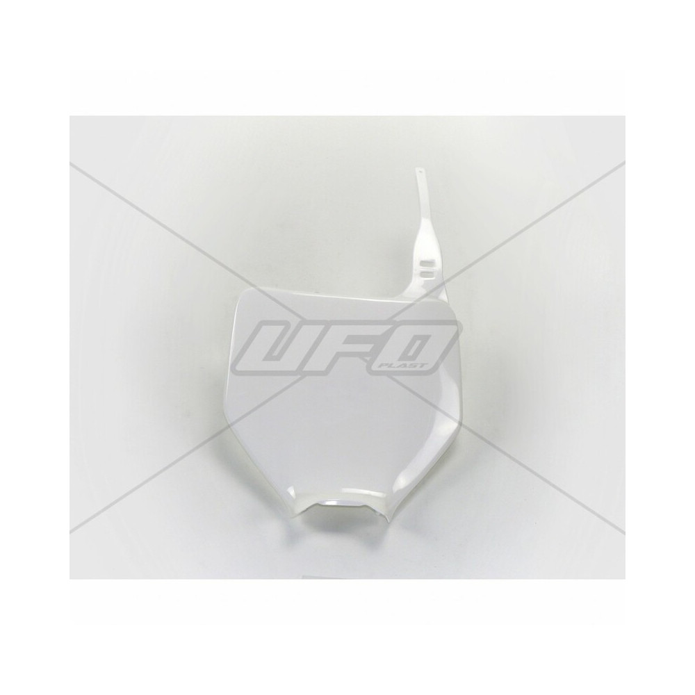 Plaque numéro frontale UFO blanc Kawasaki KX125/250