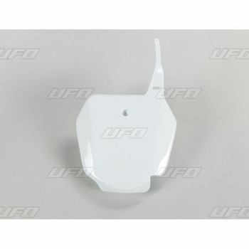 Plaque numéro frontale UFO blanc Suzuki RM85