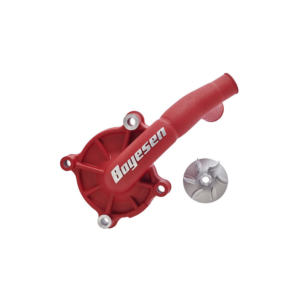 Couvercle de pompe à eau + turbine BOYESEN SuperCooler rouge - Gas Gas MC250F/EX250F/350F