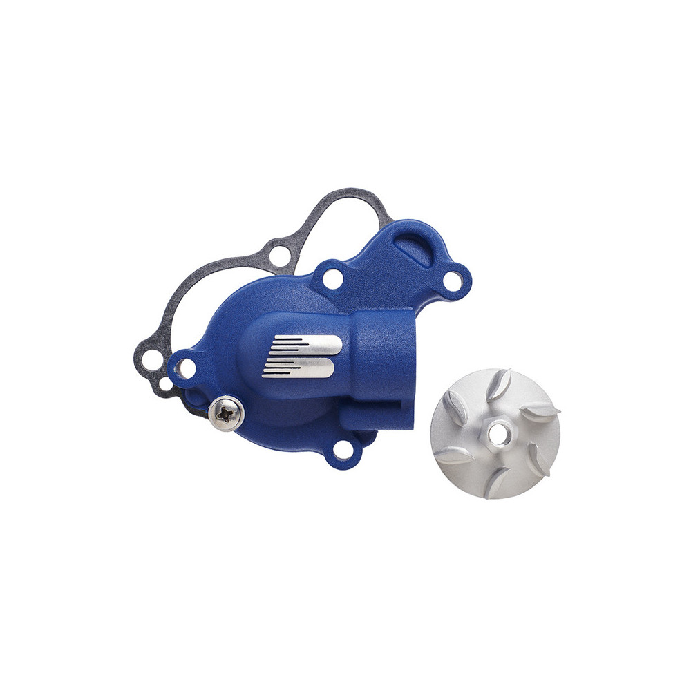 Couvercle de pompe à eau + turbine BOYESEN SuperCooler bleu - Yamaha WR250F / YZ250F/FX