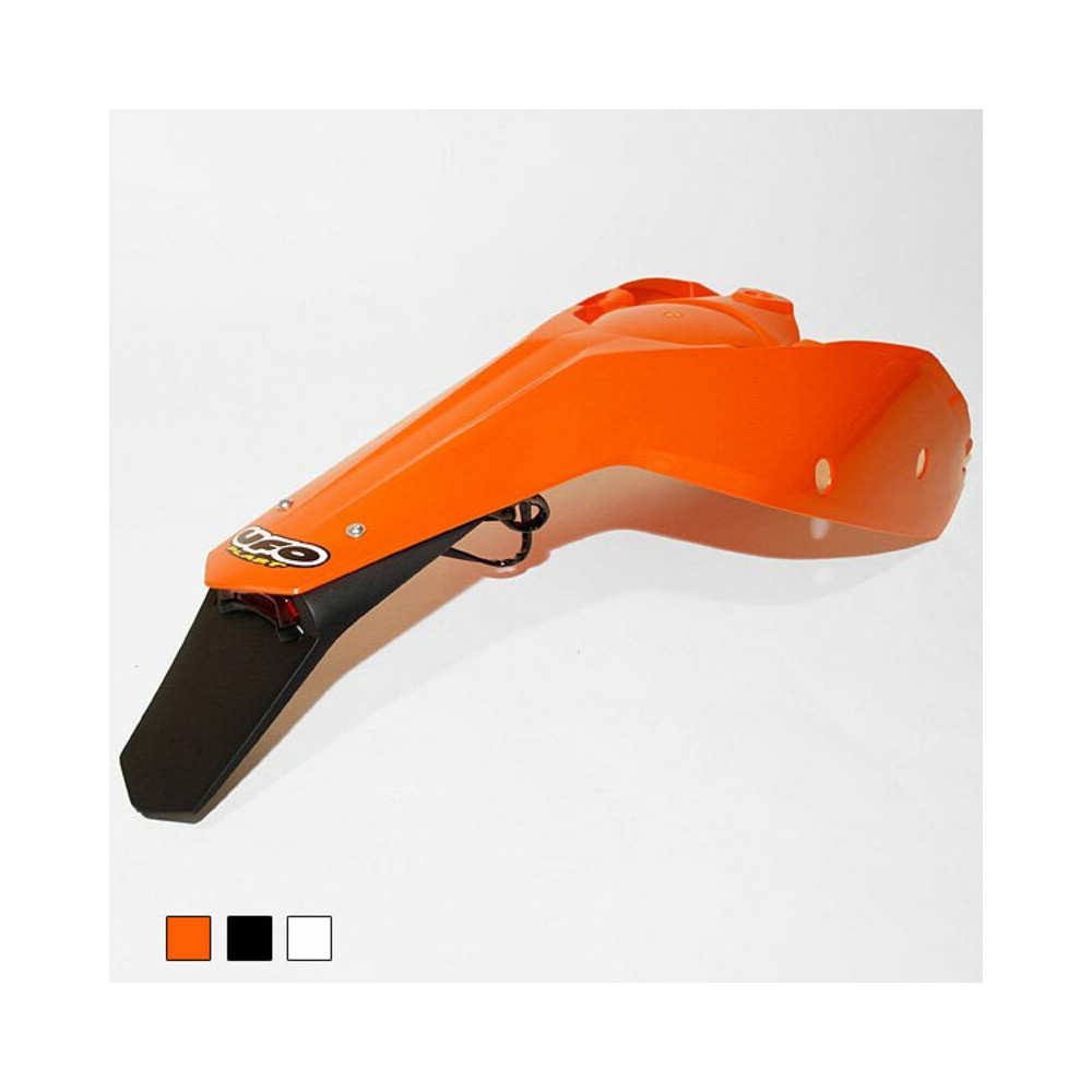 Garde-boue arrière + plaques latérales UFO orange KTM EXC/EXC-F