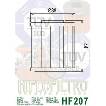HIFLOFILTRO oil filter - HF207