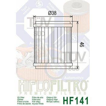 HIFLOFILTRO oil filter - HF141