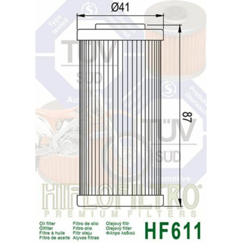 HIFLOFILTRO oil filter - HF611