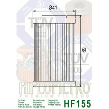HIFLOFILTRO oil filter - HF155