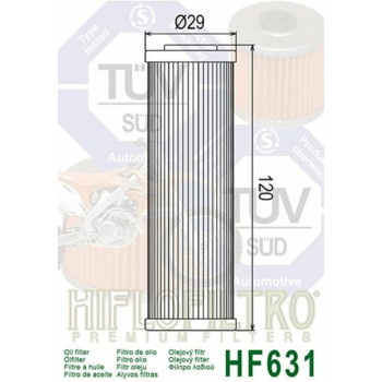 HIFLOFILTRO oil filter - HF631 Beta