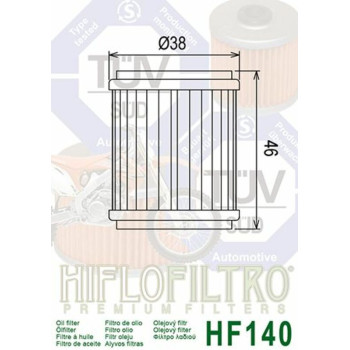 HIFLOFILTRO oil filter - HF140