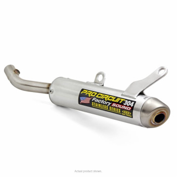PRO CIRCUIT 304 brushed aluminum muffler/stainless steel cap Yamaha YZ250
