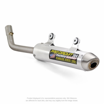 PRO CIRCUIT 304 brushed aluminum muffler/stainless steel cap KTM/Husqvarna