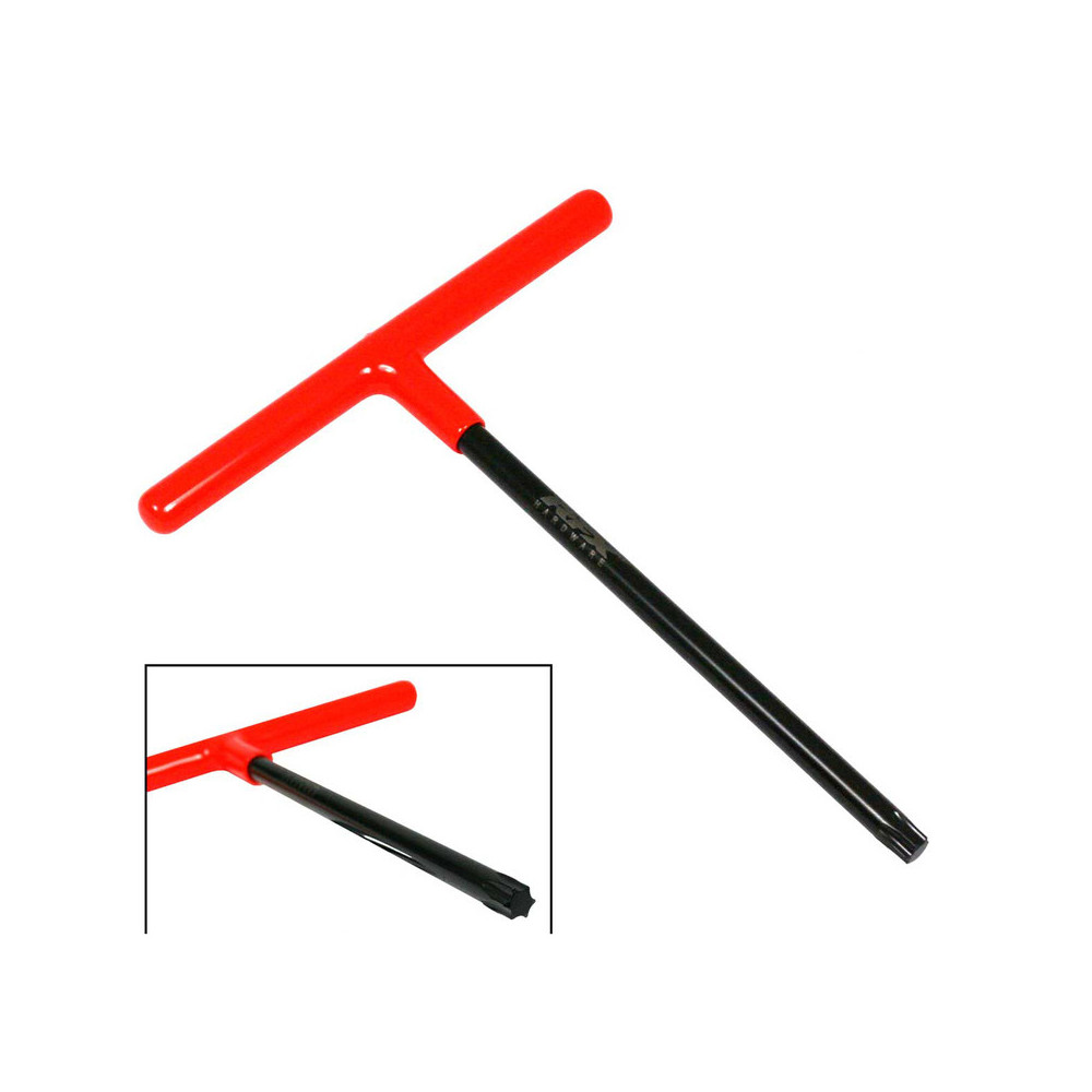 Clé en T RFX Pro (Noir/Orange) empreinte standard avec poignée en caoutchouc - Tête Torx T45 pour KTM