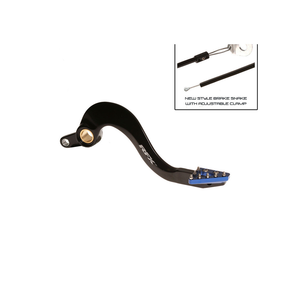 Pédale de frein arrière RFX Pro ST (Anodisé dur noir/bleu) - Yamaha YZF/WRF 450