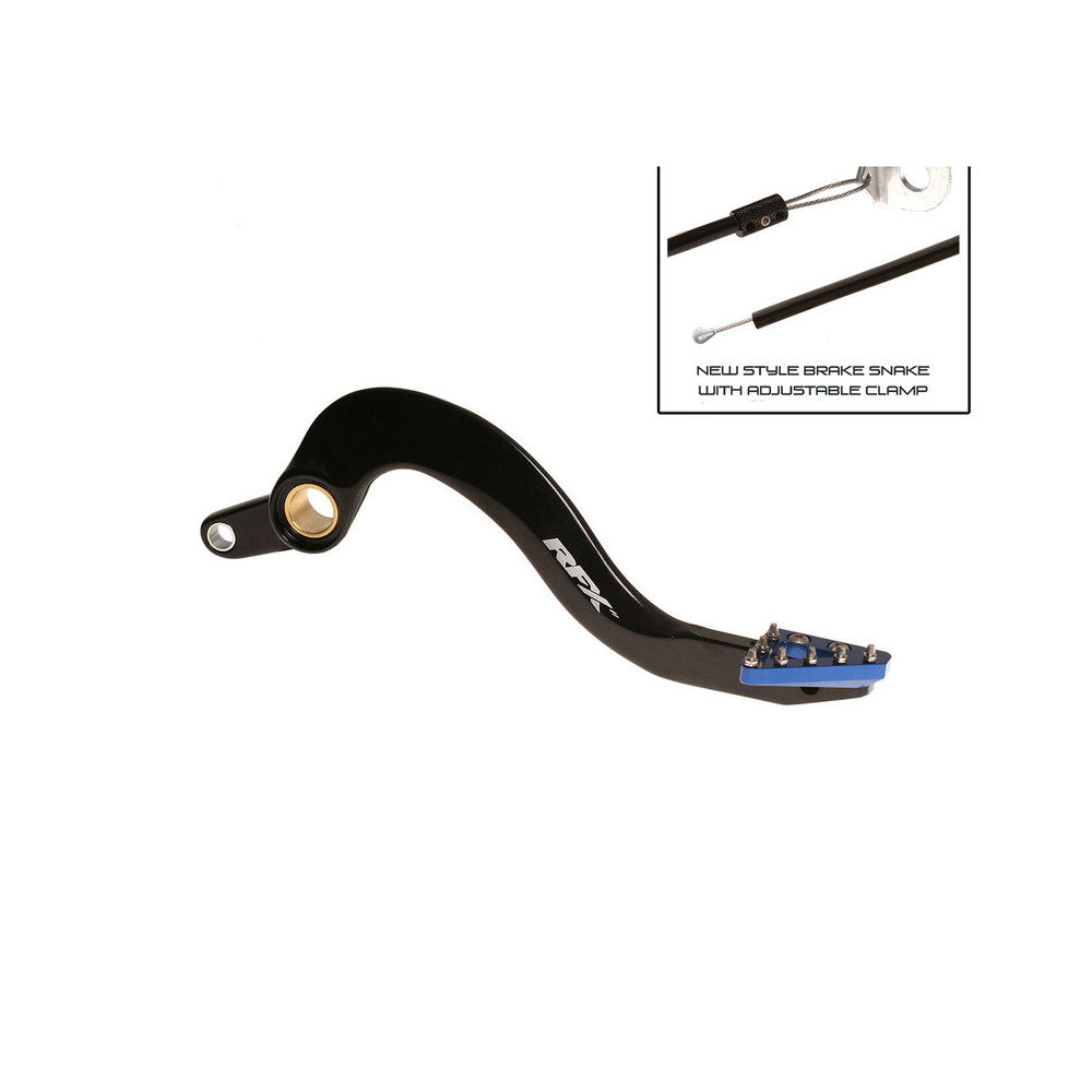 Pédale de frein arrière RFX Pro ST (Anodisé dur noir/bleu) - Yamaha YZF/WRF 250
