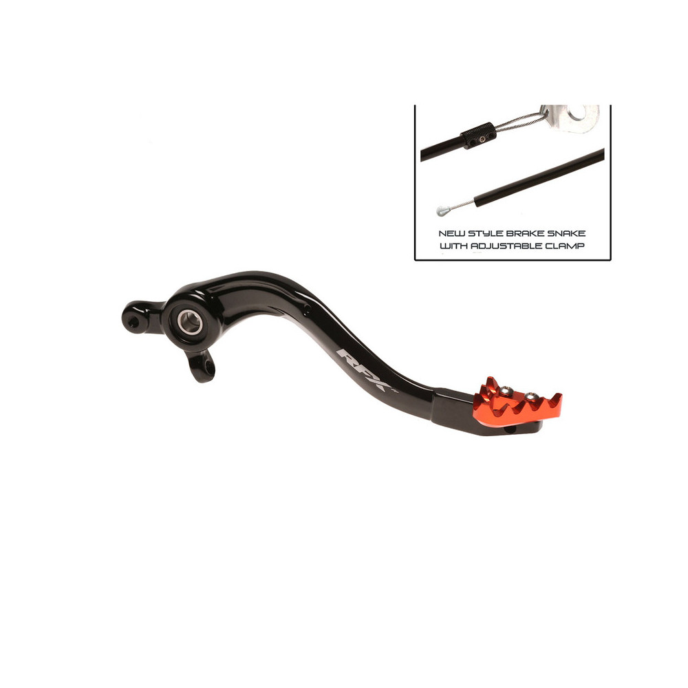 Pédale de frein arrière RFX Pro ST (Anodisé dur noir/orange)