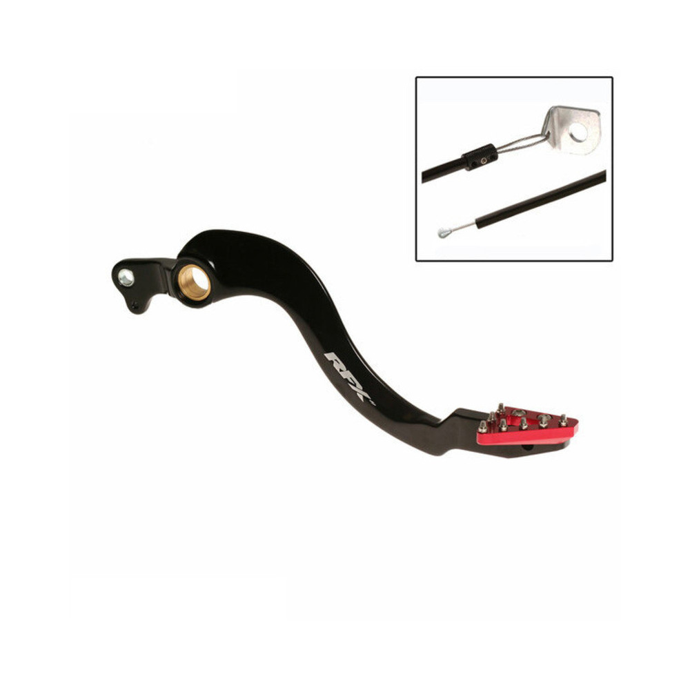 Pédale de frein arrière RFX Pro ST (Anodisé dur noir/rouge) - Honda CRF250 /450