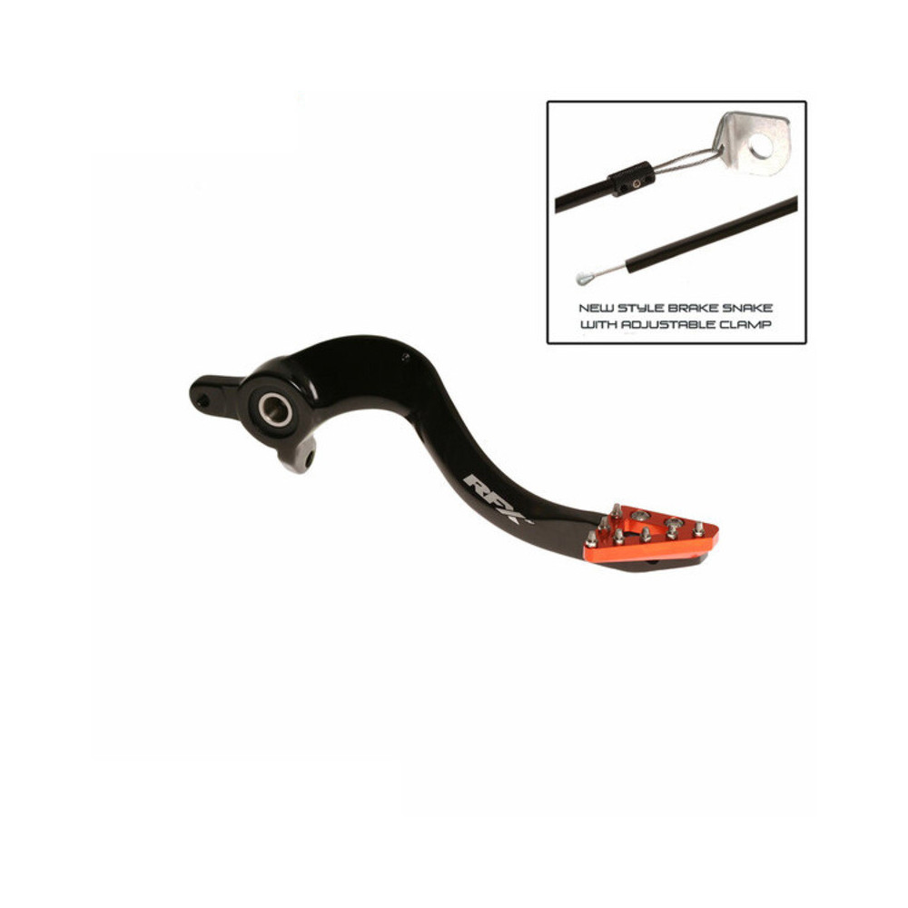 Pédale de frein arrière RFX Pro ST (Anodisé dur noir/orange) - KTM SX/SX-F 125-525