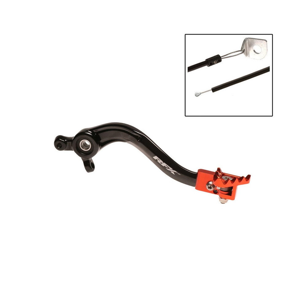 Pédale de frein arrière RFX Pro FT (Noir/Orange) )
