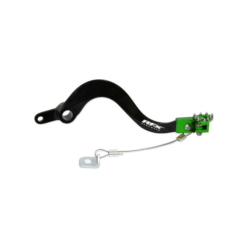Pédale de frein arrière RFX Pro FT (Noir/Vert) - Kawasaki KXF250