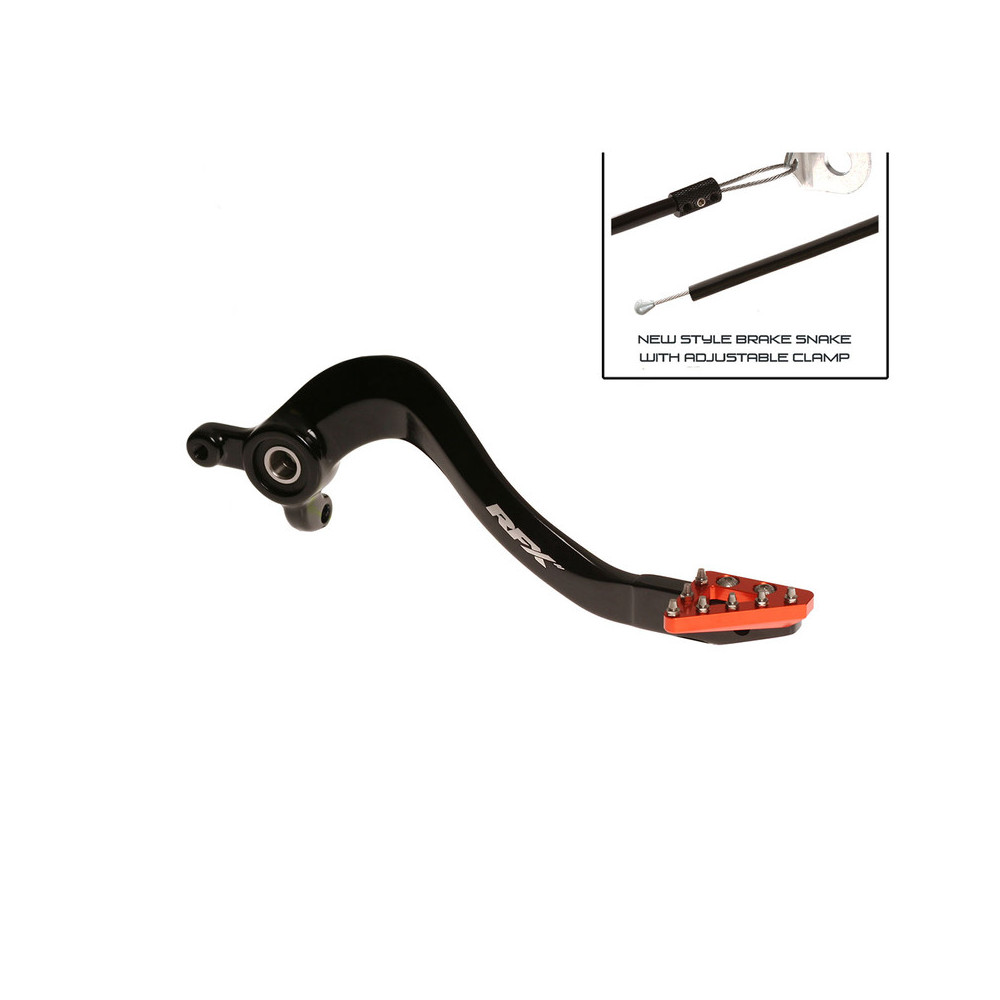 Pédale de frein arrière RFX Pro ST (Anodisé dur noir/orange) - KTM85