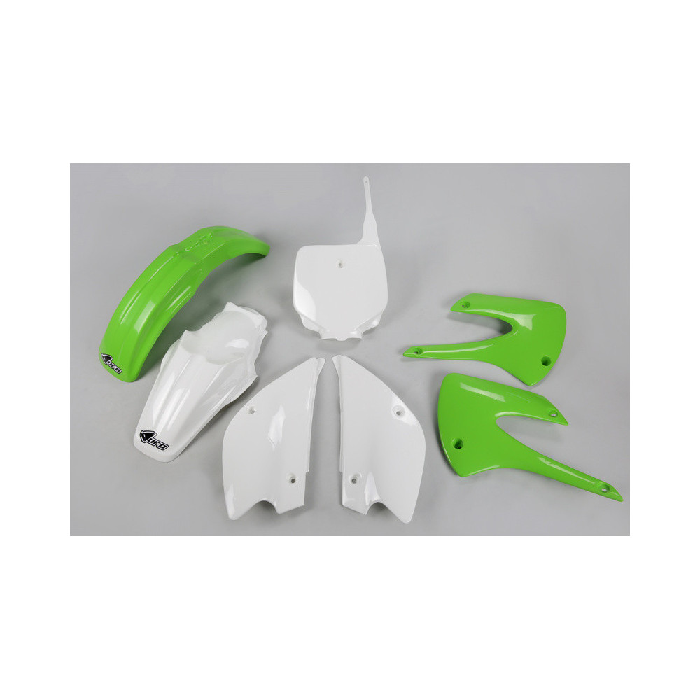 Kit plastique UFO couleur origine (2013) OEM vert/blanc Kawasaki KX85