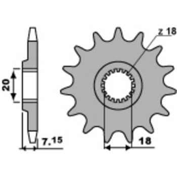 Standard steel PBR sprocket 432 - 520
