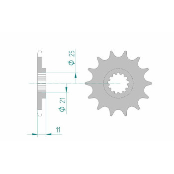 AFAM standard steel sprocket 70600 - 520