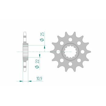AFAM standard steel sprocket 21603 - 520