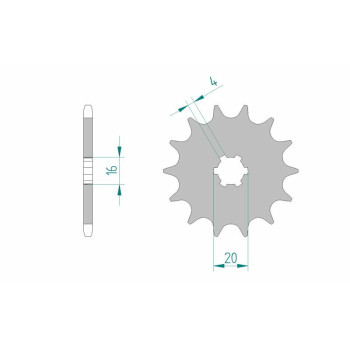 AFAM standard steel sprocket 30200 - 520
