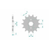 AFAM standard steel sprocket 20306 - 520