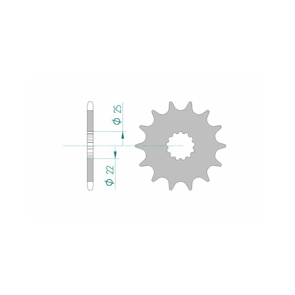 AFAM standard steel sprocket 27500 - 520