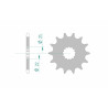 AFAM standard steel sprocket 27500 - 520