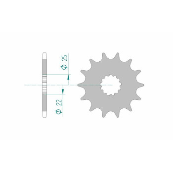 AFAM standard steel sprocket 27500 - 520