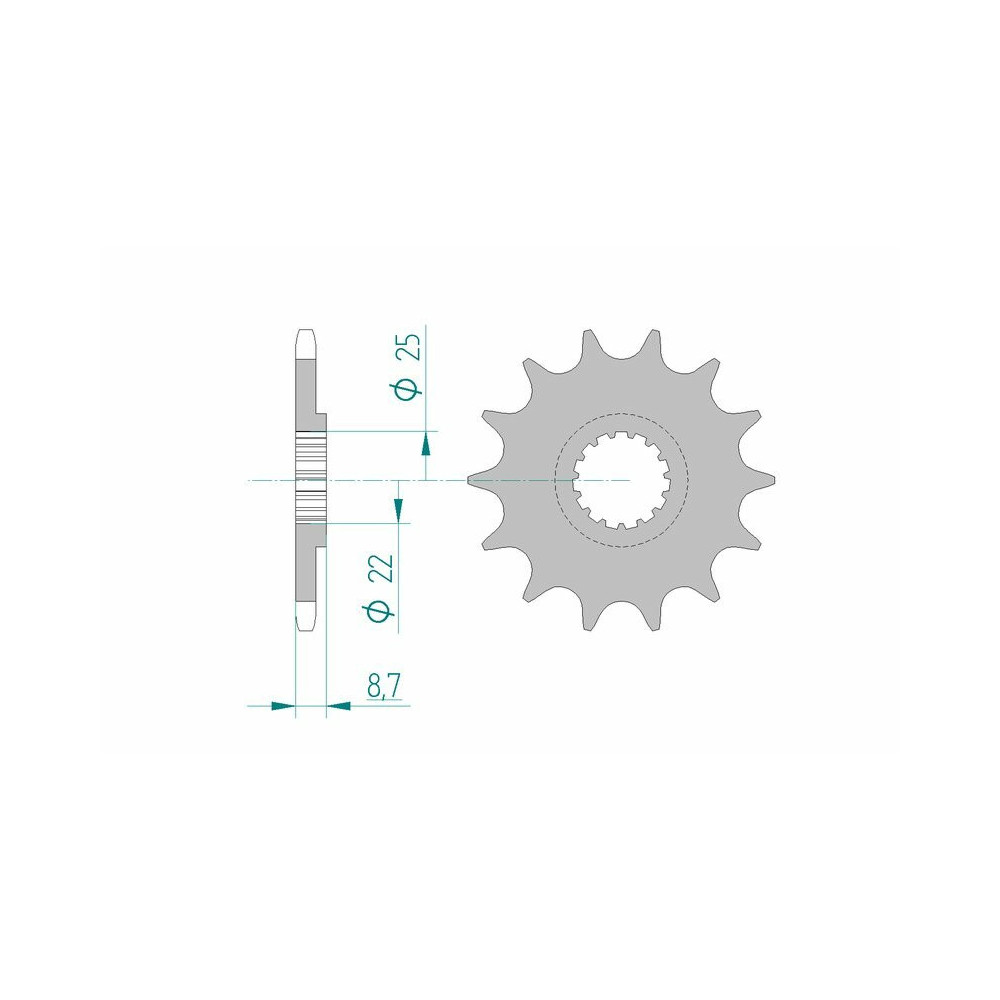 AFAM standard steel sprocket 73301 - 520