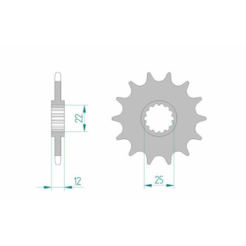 Pignon AFAM acier standard 94313 - 520