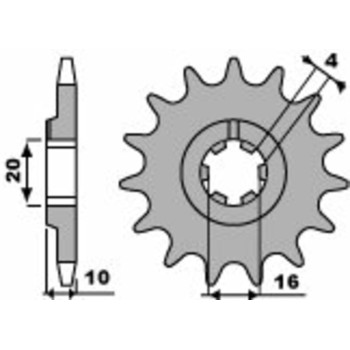 Standard steel PBR sprocket 2066 - 520
