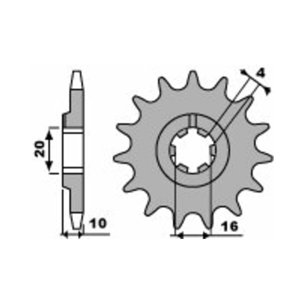 Standard steel PBR sprocket 2066 - 520