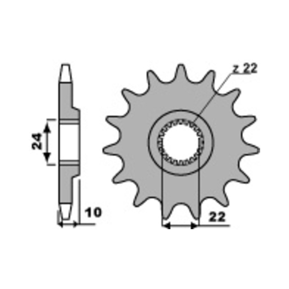 Standard steel PBR sprocket 402 - 520