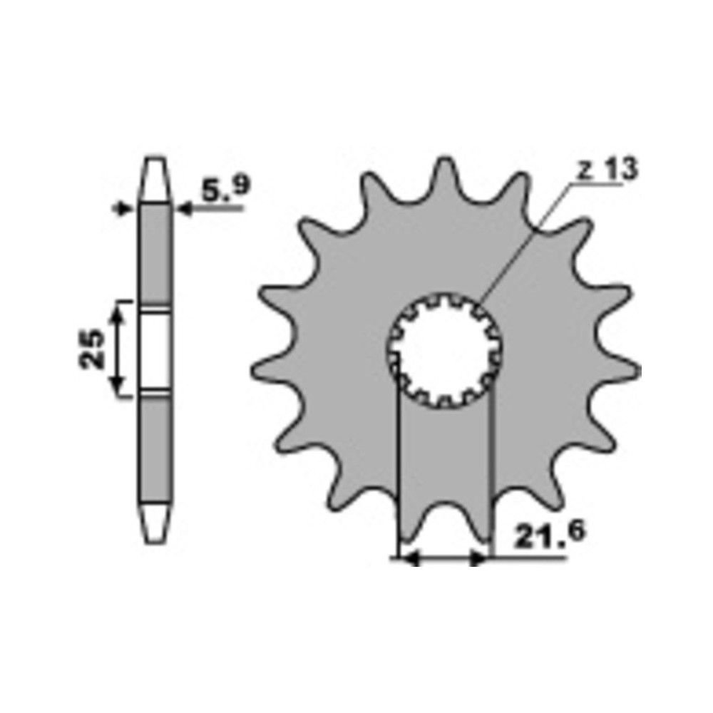 Standard steel PBR sprocket 565 - 520