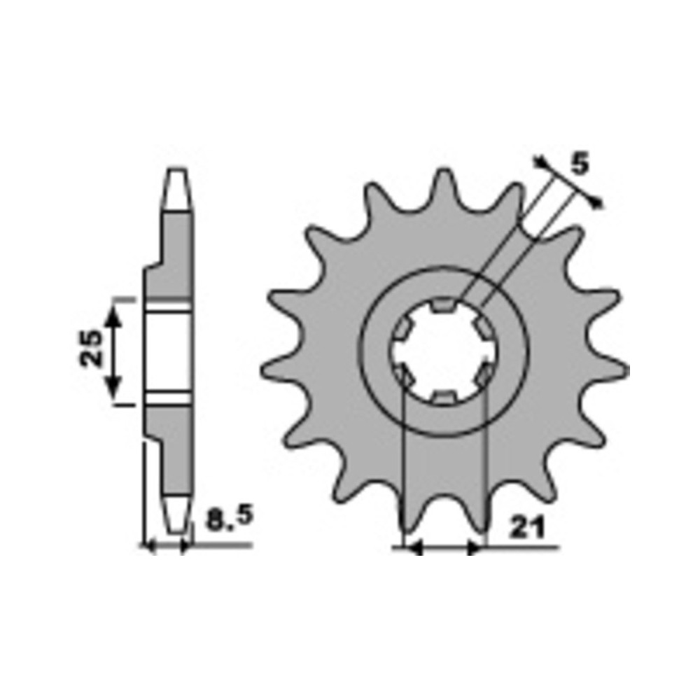 Standard steel PBR sprocket 725 - 520