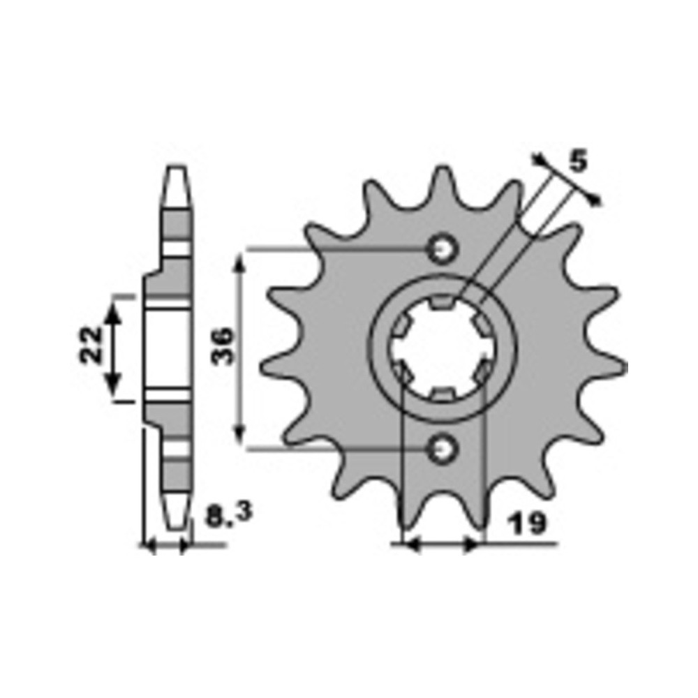 Standard steel PBR sprocket 2502 - 520