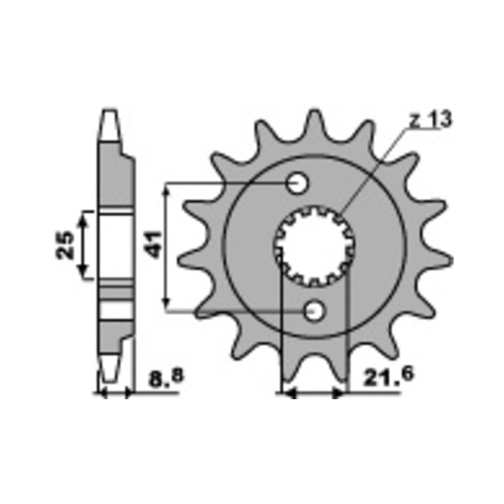 Standard steel PBR sprocket 350 - 520
