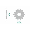 Pignon AFAM acier standard 61201 - 520