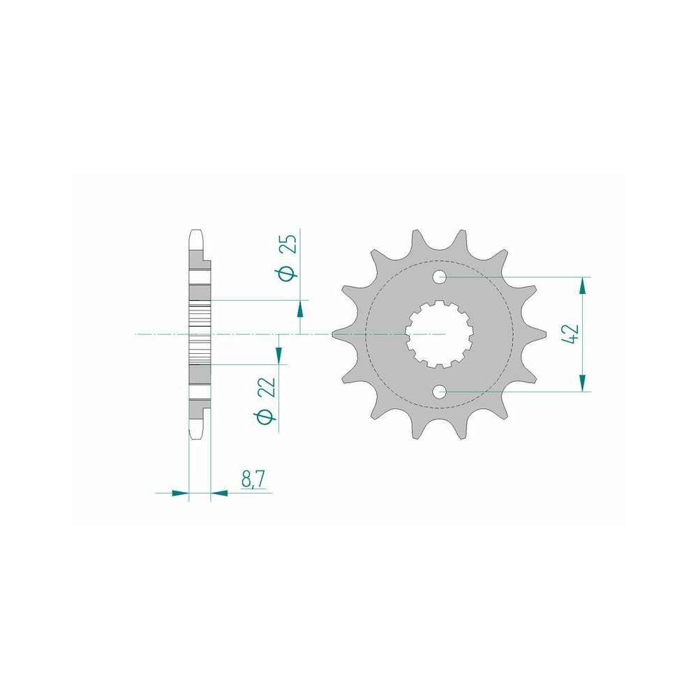 Pignon AFAM acier standard 24501 - 520