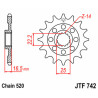 Pignon JT SPROCKETS acier standard 742 - 520