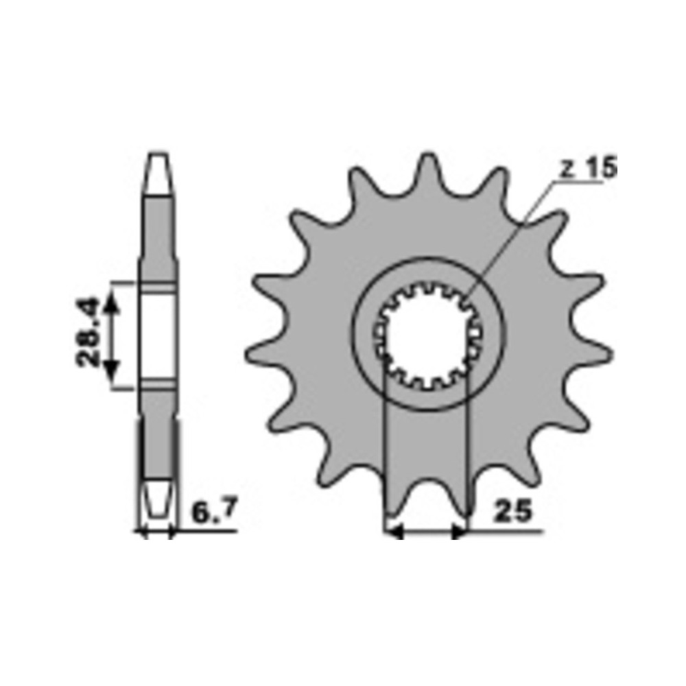 Pignon PBR acier standard 2168 - 520