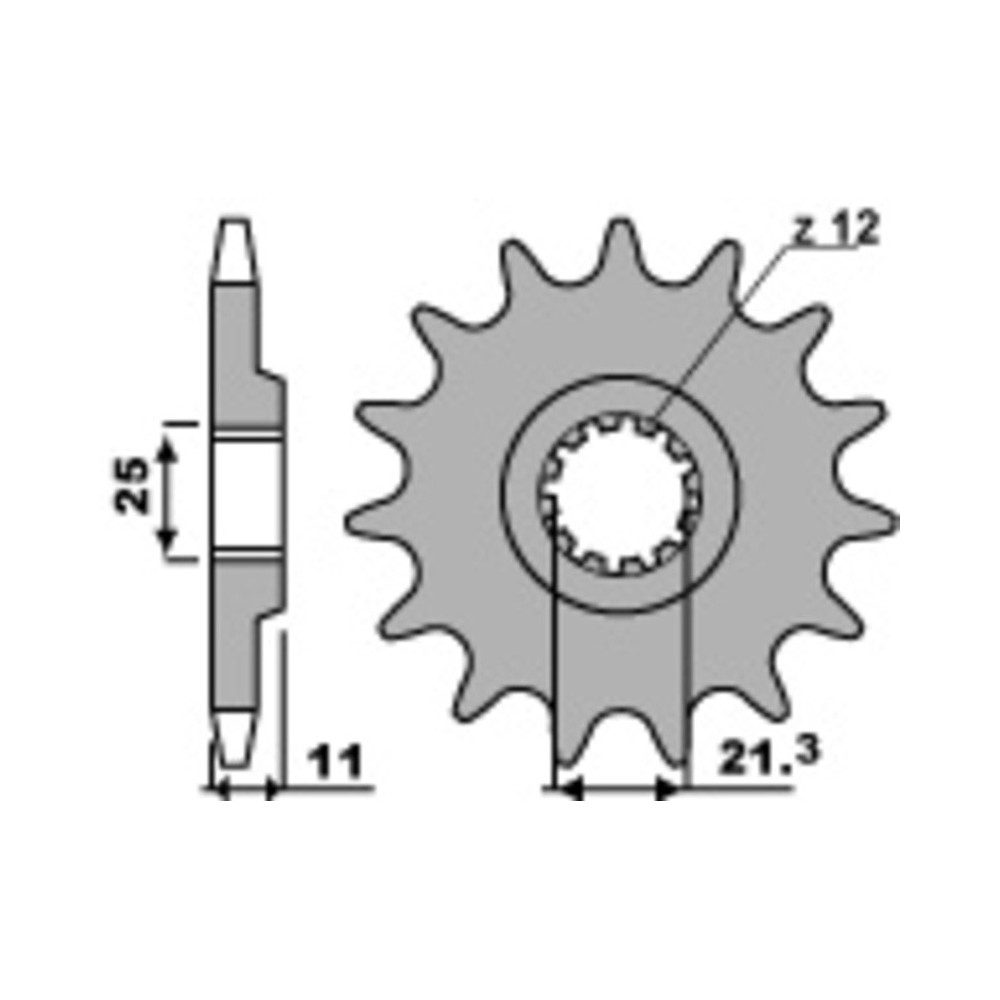 Pignon PBR acier standard 727 - 520