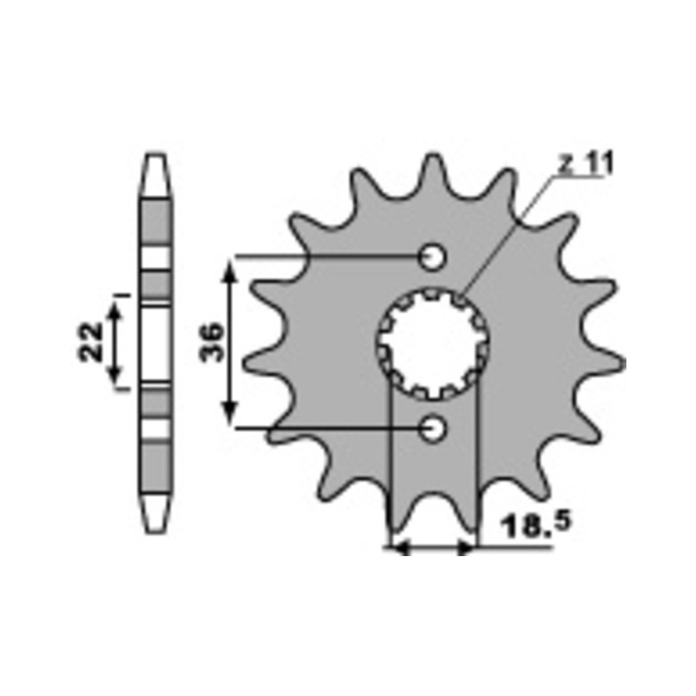 Pignon PBR acier standard 2506 - 520