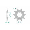 Pignon AFAM acier standard 94306 - 520