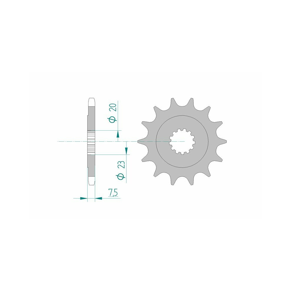 Pignon AFAM acier standard 22401 - 520