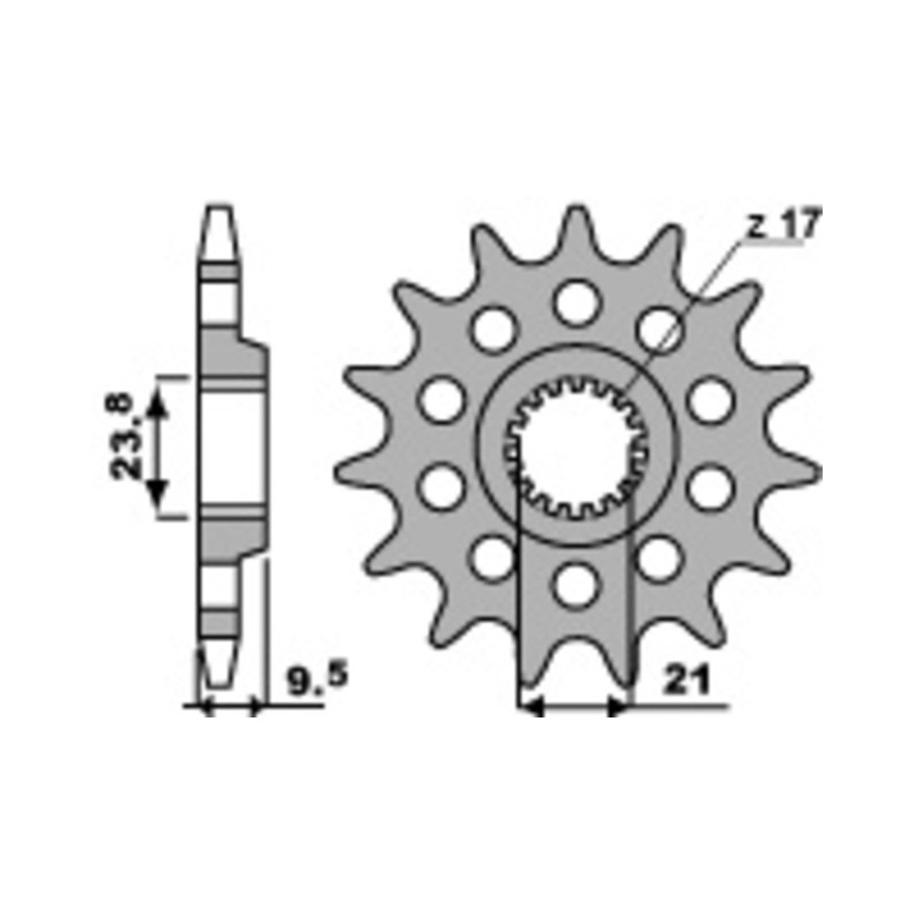 Pignon PBR acier standard 2133 - 520